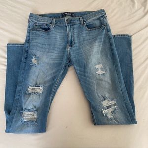 Hollister men’s stacked skinny ripped jeans